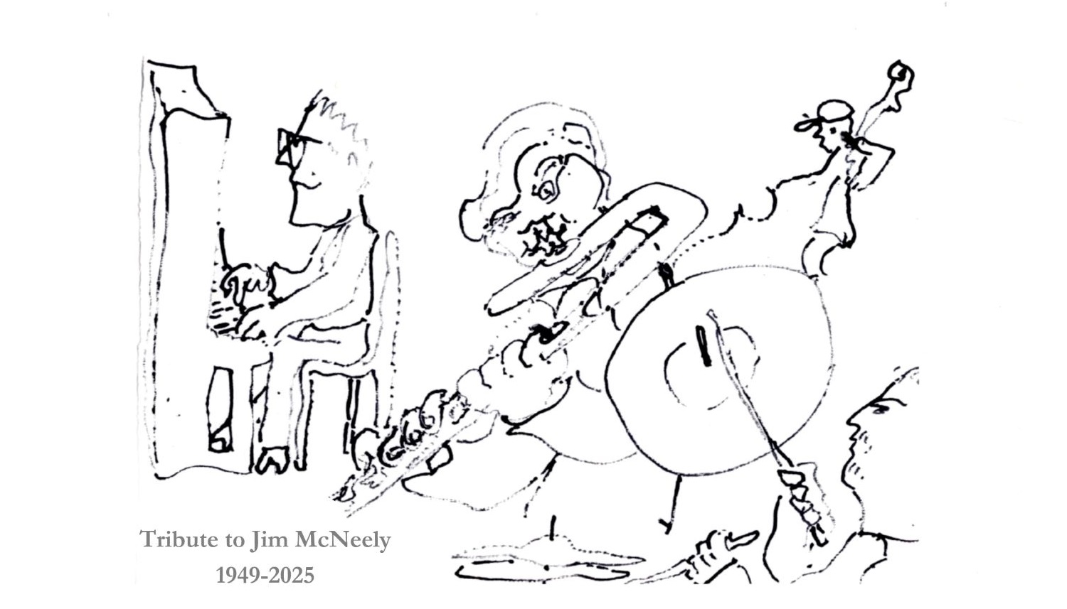 Jeremy's drawing for the poster of the gig in 2005